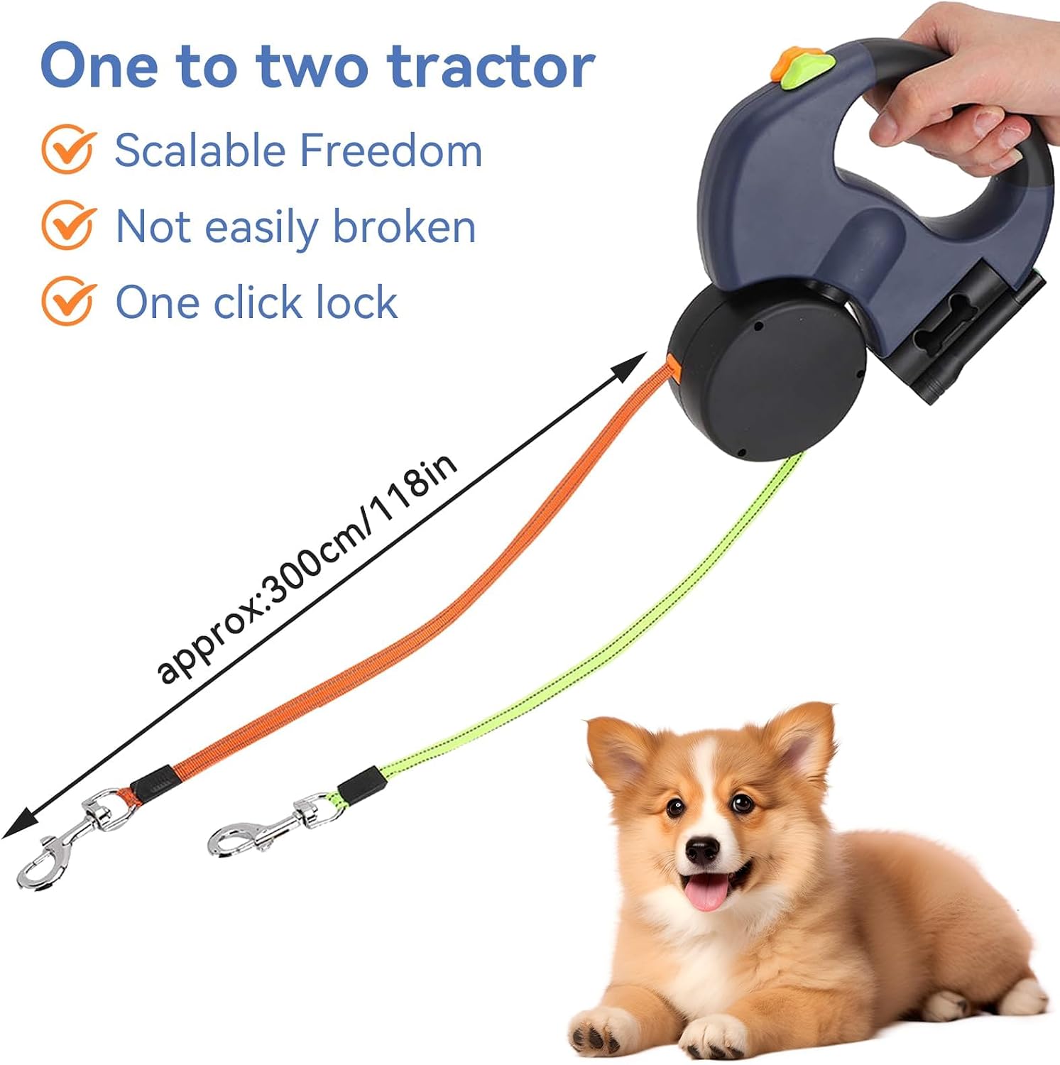 Aven Tangle-Free Dual Dog Leash
