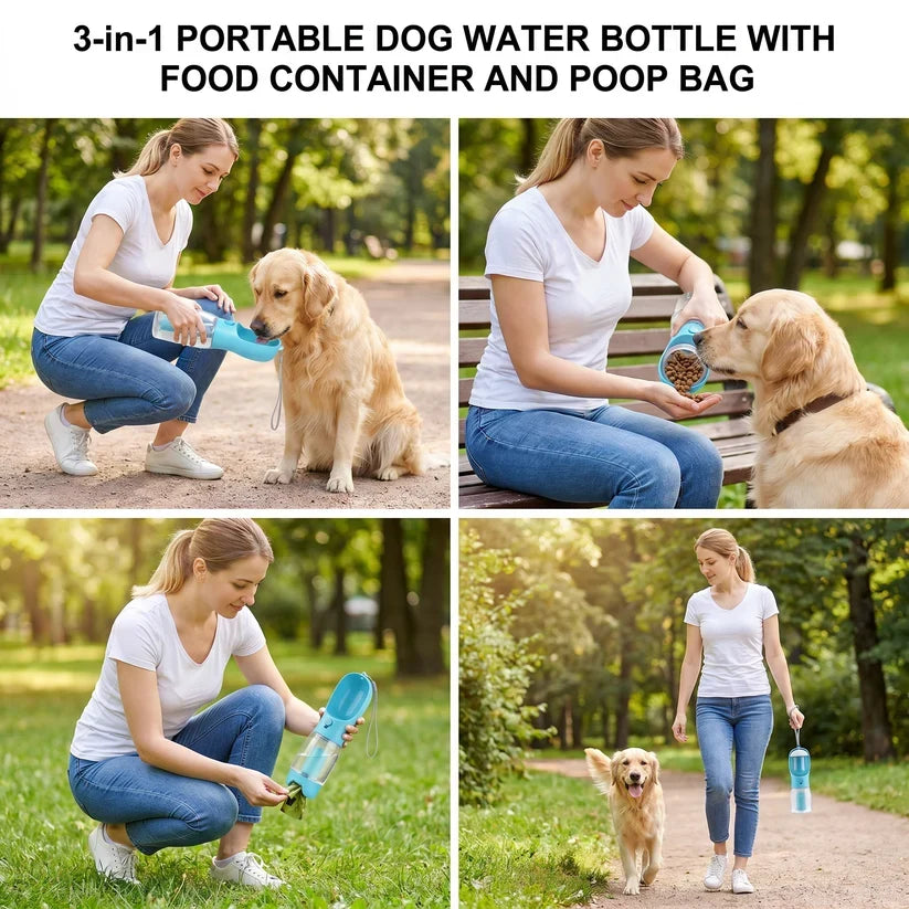Aven 3-in-1 Portable Dog Water Bottle