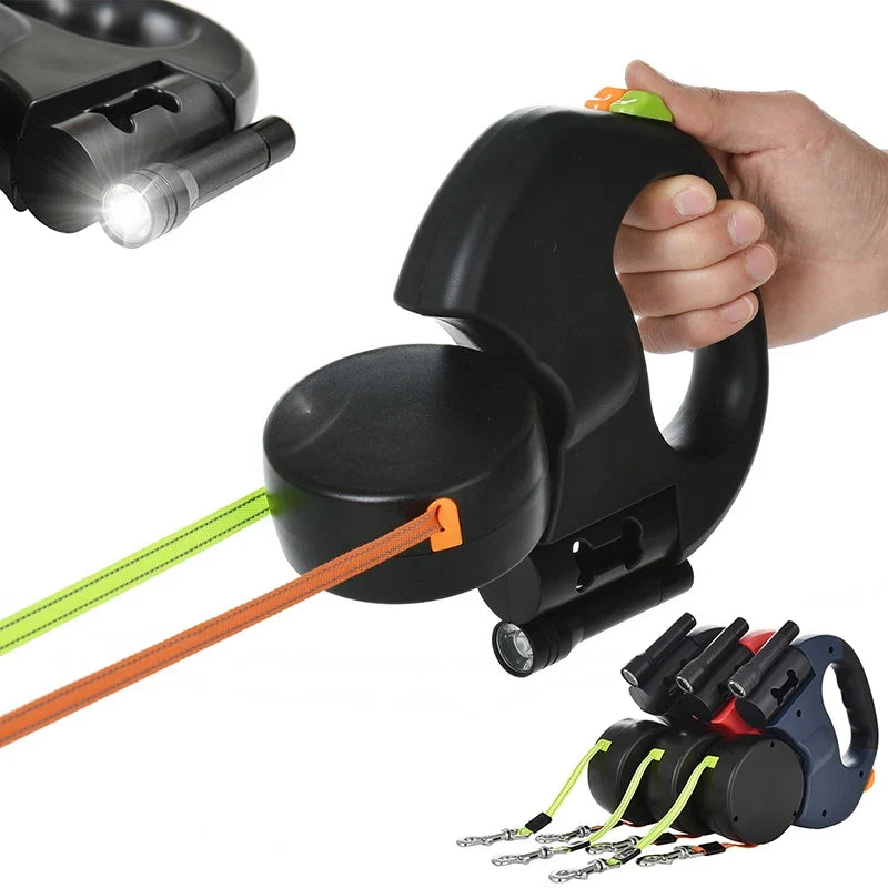 Aven 5-in-1 Reflective Dog Leash with Integrated Flashlight