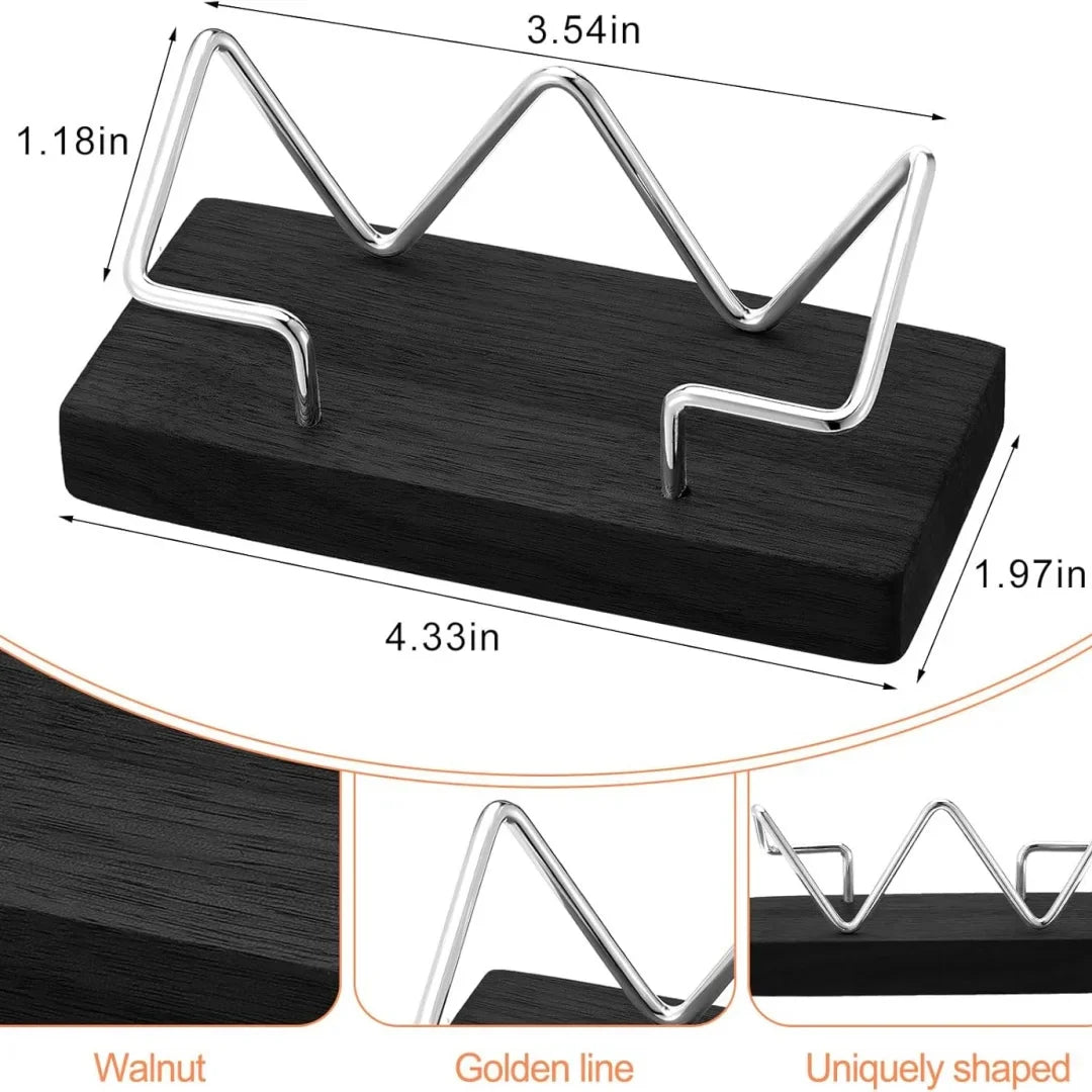 Elegant Wood Card Holder Stand